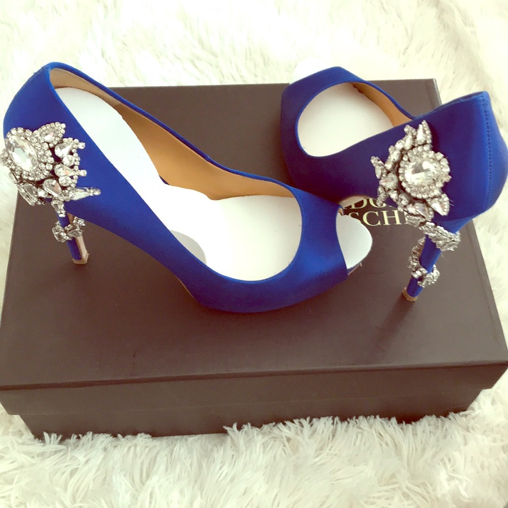 Badgley Mischka Royal blue heels